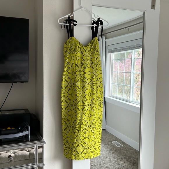 ASOS - Bonded Geometric Lace Midi Dress